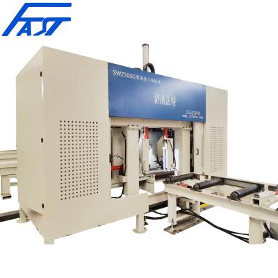 China High Speed CNC Beam Drilling Machine 3D Beam Drilling Line For Beams Channel Drilling Machine For Steel Structure for sale