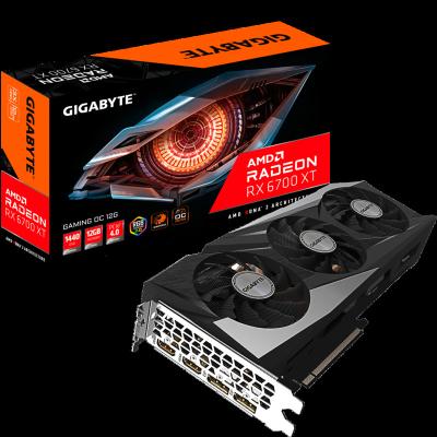 China Workstation GIGAOCTE AMD Radeon RX 6700 XT Gaming 12GBDDR6 Graphics Card Over Synchronize for sale