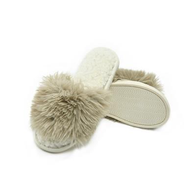 China Ladies Fluffy Fuzzy Rabbit Fur Soft Outdoor Indoor Sheepskin Fur Slide Slippers Custom Made Fashion Trend Women's Slippers for Women for sale