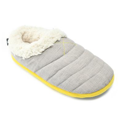 China Lightweight Warm Men's Winter Soft Comfortable Printed Stripe Down Slippers Men's Home Slippers Striped Thermal Cloth Mules Slippers for sale