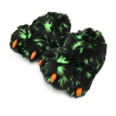 China Fashion Trend Best-selling Customized Kid Bear Claw Plush Home Novelty Animal Stuffed Adult Indoor Slipper for sale