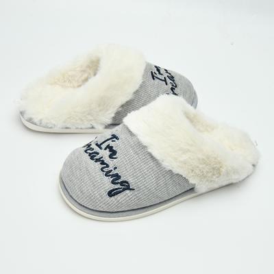 China High Quality Fluffy Memory Foam PVC Outsole Tank Top Letter Fashion Trend Stock Embroidery Indoor Outdoor Slipper With Eyemask Set for sale