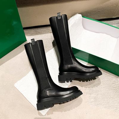 China Stunning Winter Solid PU Women Thigh High Booties Heels Shoes High Over Low Long Boots for sale