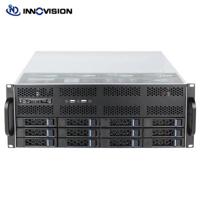 China With Huge Fan Hotsale S46512 4u Rack Data Storage Cloud Server Chassis 4u Rack Case 12 Hotswap HDD Bays for sale