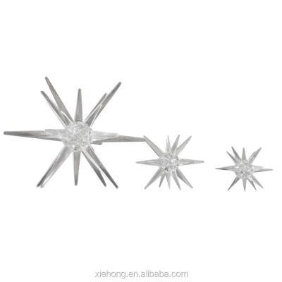 China Outdoor Hanging Light Acrylic Dandelion Star Sea Urchin Star Christmas Decoration 100MM Acrylic Glitter Star for sale