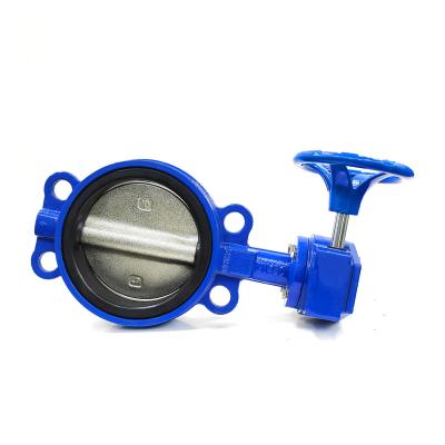 China Water Treatment D371X Ductile Iron Worm Wafer Type Butterfly Valve Gear Driven Maker for sale