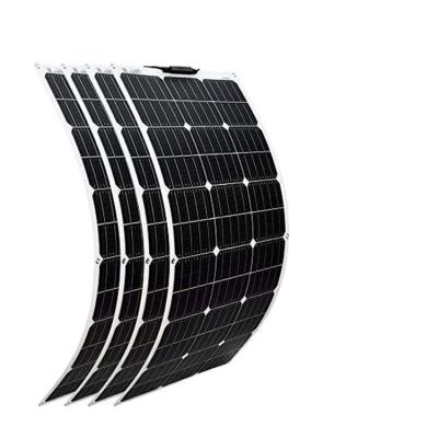 China High Efficiency 22% OEM Mono Solar Panel Mobile High Efficiency 22% PET ETFE Paneles Solares Flexible 100W 200W 300W 600W With Inverter for sale