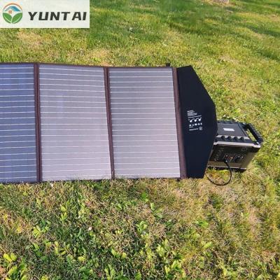 China High Efficiency Mono Portable Solar Panel Folding 90w 100 150 Watt Folding Solar Bag MC4 USB Output 3 Times 200 ETFE Foldable Solar Panel for sale