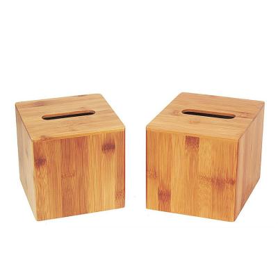 China Sustainable Handmade Bamboo Tissue Napkin Holder Natural And Eco-friendly Bamboo Box For Home And Office Use for sale