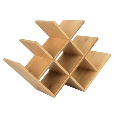 China Adjustable High Quality Material Stackable Countertop 8 Bottles Wine Wooden Bamboo Wine Racks (Others) for sale