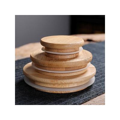 China Non Puddle Wholesale Decorative Candle Cover Wooden Color Lid For Cup Jars Jar Drinks Glass Mug for sale