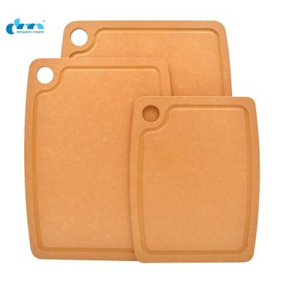 China Viable High Quality Antibacterial Woodgrain Fiberboard Wooden Cutting Board Chopper for sale