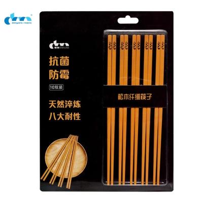 China Durable Wooden Chopsticks Wood Fiber Rustproof Chopsticks For Chain Restaurant With Customization Logo for sale