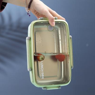 China Manufacturer of Steamable Food Packaging Bento Stainless Steel Lunch Boxes with 2 compartments for sale