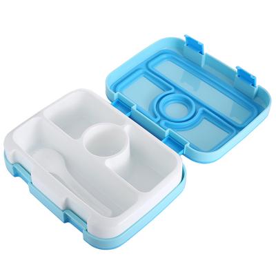 China School 4 Compartments Food Packing Microwavable Bento Box Lunch Box Containers 2021 Child Kids Approved Storage Boxes and Bins for sale