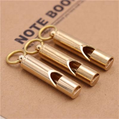 China Brass Whistle Pure Survival Sports Activities Survival Whistle Outdoor Whistle Outdoor Referee Retro Sports Whistle Hunting Camping for sale