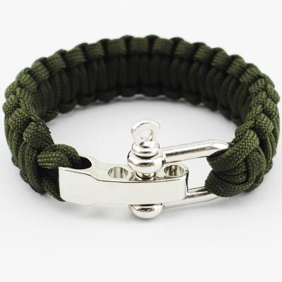 China Outdoor Factory Wholesale Cheap Camping Equipment Paracord Survival Hiking Bracelet for sale