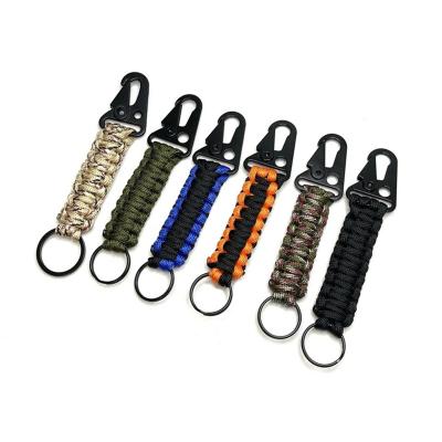 China With Eagle Mouth Seven Core Buckle Core Umbrella Rope Button Survival Key Chain Outdoor Handwoven Eagle Button Climbing Key Chain for sale