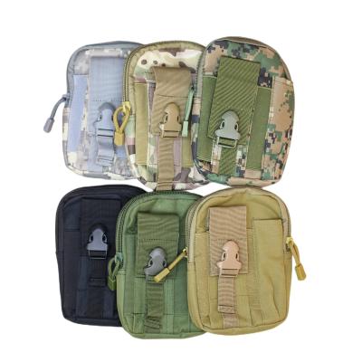 China Men's Long Narrow Side Molle Nylon Military EDC Pouch Tactical Water Proof Tear-Away 800D Water Proof Pouch for sale