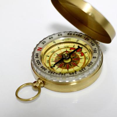 China New Portable G50 Guide Travel Pointing Increasing Outdoor Classic Brass Luminous Compass Camping Pocket Watch Style For Sale for sale