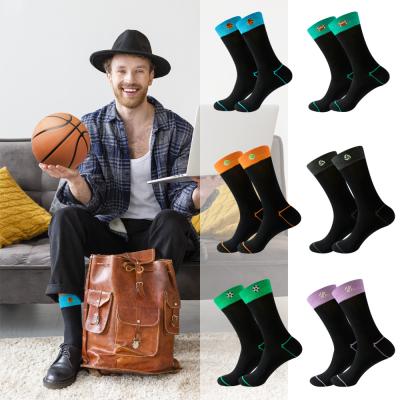 China Wholesale designer sports shunxin custom design your own socks business bulk men's socks bamboo cotton logo embroidery crew socks big size for sale