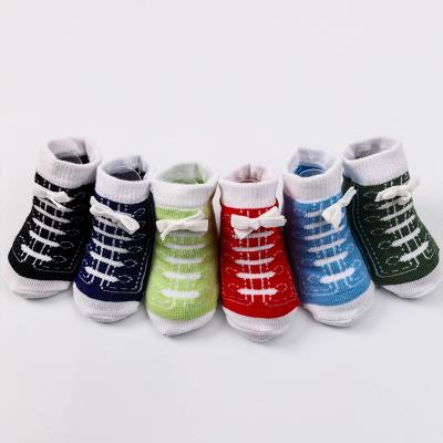 China SX Antibacterial Baby Socks Best Cute Gift Box Packing Spring Laces Baby Socks Breathable 6 Pairs Funny Newborns Custom Design Logo Socks for sale