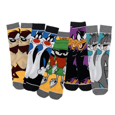 China Wholesale Fashion Cartoon Trend New Shunxin Cotton Men's Combed Mid Calf Length Sporty School Socks Sports Happy Socks for sale