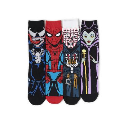 China Wholesale New Fashion Trend Shunxin School Cotton Men Mid Calf Length Socks Cartoon Antibacterial Comfortable Socks for sale