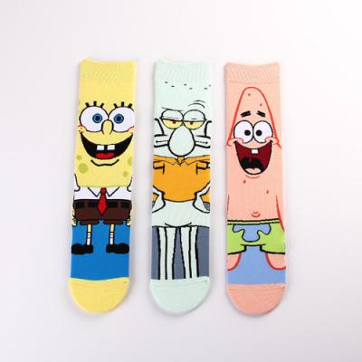 China New Trend Cartoon School Cotton Mid-calf Length Cool Socks Antibacterial Comfortable Wholesale Fashion Shunxin Street Cool Socks for sale