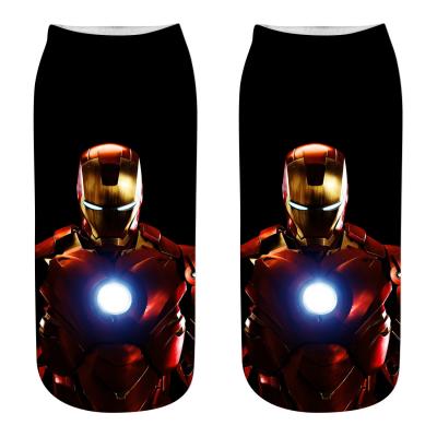 China Shunxin Antibacterial As Per Your Request Customized Designs Printed Socks Sublimation Blank Marvel Happy Comfortable Ankle Logo Custom Socks for sale