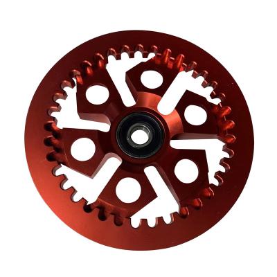 China Factory Wholesale Industrial Equipment Price With Gold Black Red Anodized Boss Pressure Plate Kit Motorcycle Cnc Spare Parts Clutch Hub for sale