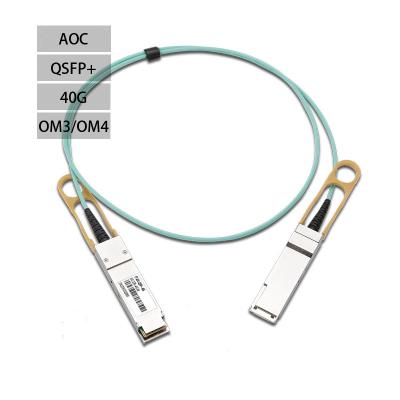 China FTTX Active Fiber OM3 40G QSFP+ QSFP Optical Cable AOC for sale