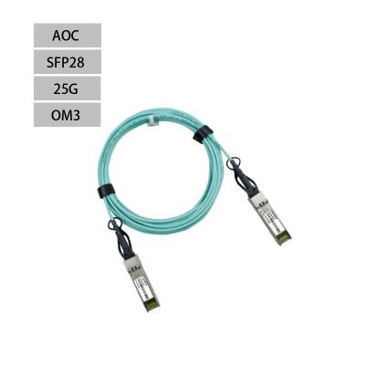 China FTTX Fiber Optic 850nm OM3 25G SFP28 Active Cable AOC for sale