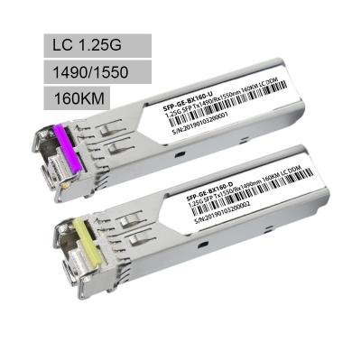 China SFP FTTH 1.25G Bidi Single Mode 1490nm 1550nm 160KM SFP Module for sale