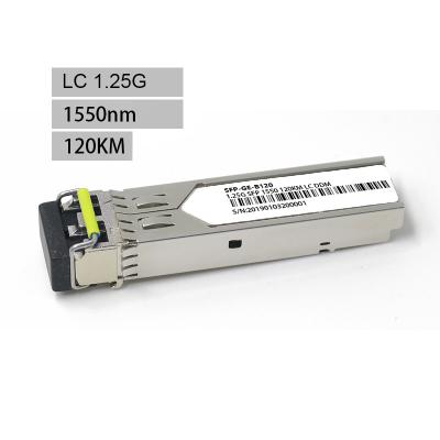 China FTTX Gepon 1.25G 1550nm 120KM LC Dual Connector Compact Fiber Transceiver SFP Module for sale