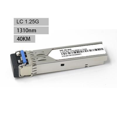 China FTTX 1.25G 1310nm 40KM LC Dual Connector Compact Transceiver Fiber SFP Module for sale