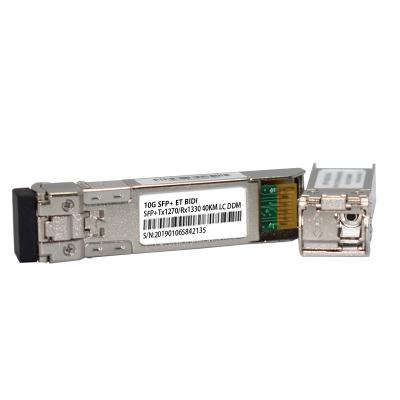 China FTTX 1270nm / 1330nm SFP+ 10G WDM BIDI LC Connector 40km SFP Module for sale