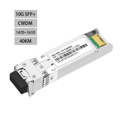 China FTTX Duplex LC 8 Wavelengths 10G 1470nm-1610nm SM 40km CWDM SFP+ SFP Module for sale