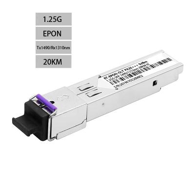 China EPON OLT PX20+++ 9dBM 1.25G 1490/131nm 20KM SFP SFP Module for sale