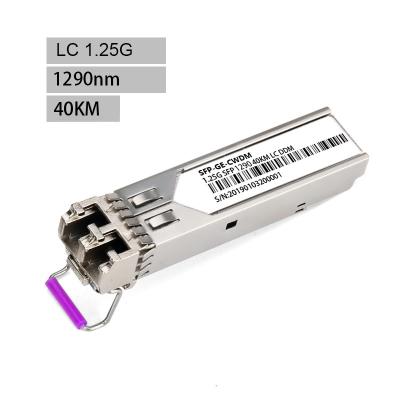 China FTTX Duplex LC 18 Wavelengths 1.25G 1270nm-1610nm 40km CWDM SFP for sale