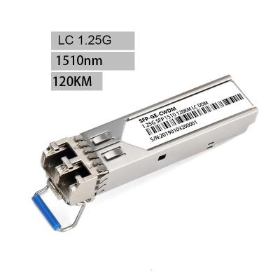 China FTTX Duplex LC 18 Wavelengths 1.25G 1270nm-1610nm 120km CWDM SFP Module for sale