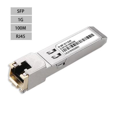 China FTTX 1000BASE-T RJ45 100m Copper 1G Transceiver SFP Module for sale