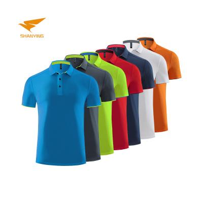 China Anti-Wrinkle Custom Design Dry Fit Mens Golf Polo T-Shirt Shirts Polyester Your Own Brand Polo Shirt Short Sleeve Men for sale