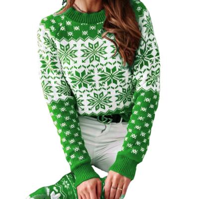 China 2021 New Sale Snow Deer Autumn/Winter Sweaters Women's Breathable Warm Christmas Sweaters Knit Sweater for sale