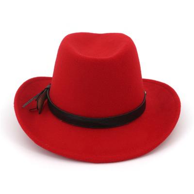 China Cowboy Wide Fedora Sombreros Hat Wholesale Autumn Fedora Brim Fedora Hats Women Men Comfortable Fashion Hats for sale