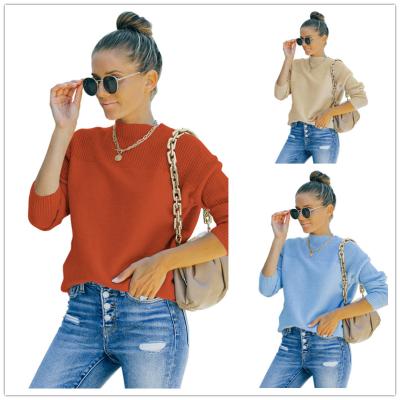 China Breathable Street Sweater Dresswomens Autumn Fashion Solid Color Sweater Knitting Loose Sweater for sale