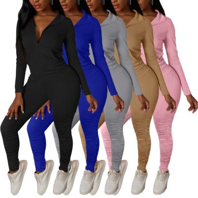 China Casual Jogging Set Women's Breathable Tracksuits 2 Pieces Set Polyester Sweatsuit Slim Fit Comfortable Women for sale