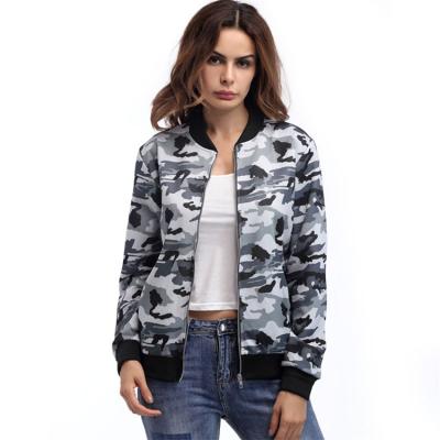 China Breathable Long Sleeve Casual Loose Jacket Baseball Long Sleeve Uniform Casual Camouflage Women's Autumn Coats for sale