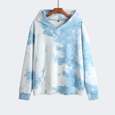 China Anti-pilling Unisex Couple Wear Fashionable Tie Dyed Loose Sweatshirt Tie Dye Pullover Hoodies for sale