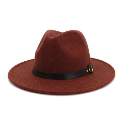 China Comfortable Solid Color Bell Shaped Hats Women Overflow Fedora Unisex Fedora Hats With Satin for sale